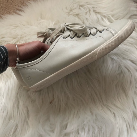 Frye Mindy Low Lace Leather Sneakers Size 6 - Picture 5 of 6